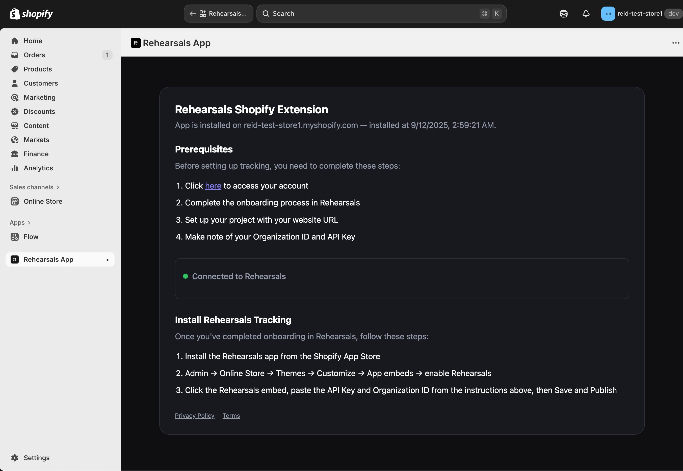 Shopify App Installation